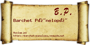 Barchet Pénelopé névjegykártya